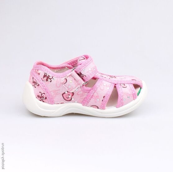 121012-12 Босоножки текстильные для девочки розовый фото №2