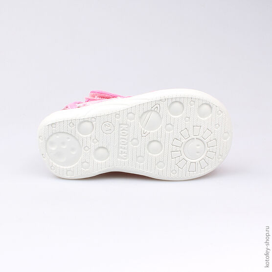121012-12 Босоножки текстильные для девочки розовый фото №3