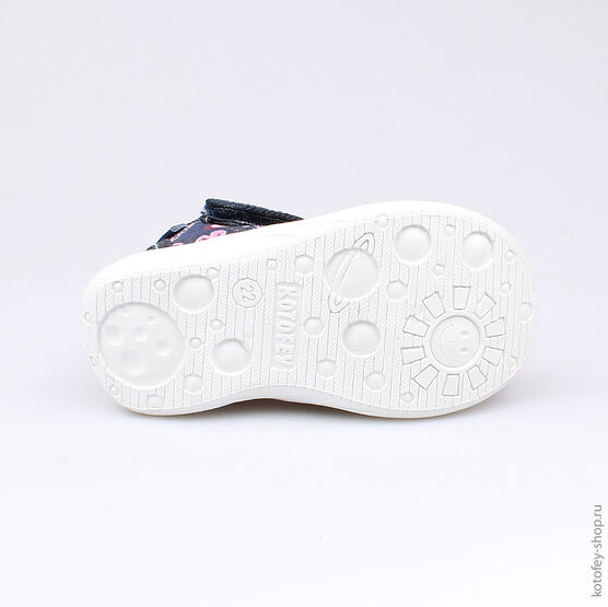 121012-13 Босоножки текстильные для девочки светло-синий фото №3