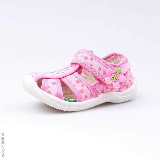 121013-11 Босоножки текстильные для девочки розовый