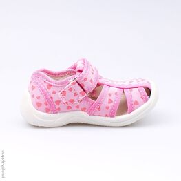 121013-11 Босоножки текстильные для девочки розовый фото №2