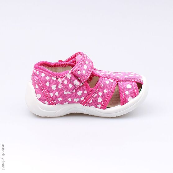 121013-12 Босоножки текстильные для девочки фуксия фото №2