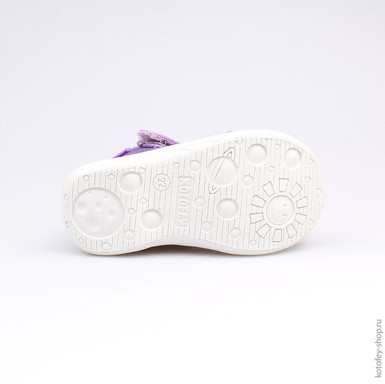 121014-11 Босоножки текстильные для девочки сиреневый фото №3
