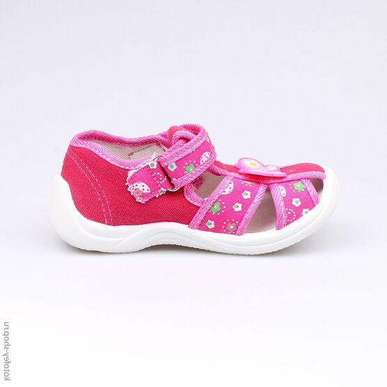 121014-12 Босоножки текстильные для девочки фуксия фото №2