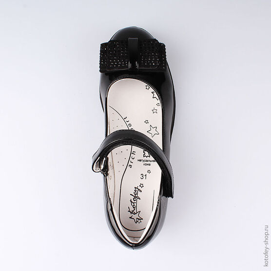 533023-21 Туфли для девочки черный фото №4