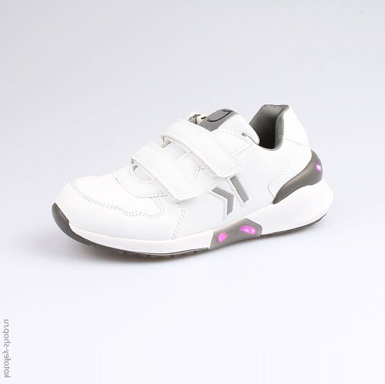 644213-72 Кроссовки с LED-подсветкой для девочки белый