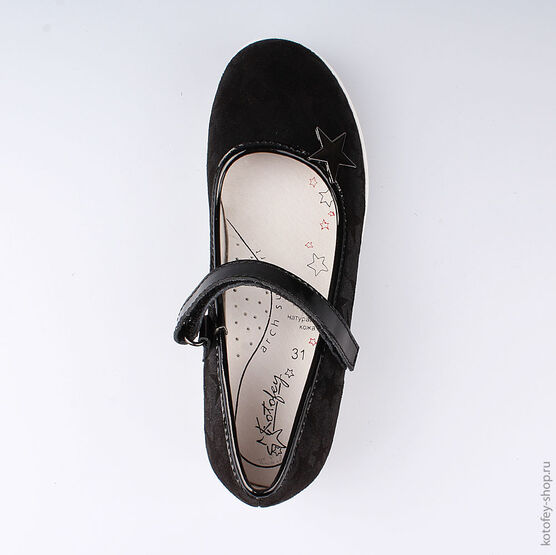 533022-21 Туфли для девочки черный фото №4