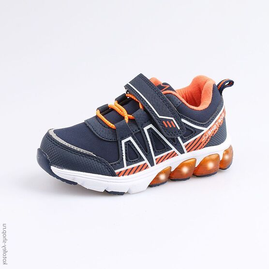344198-71 Кроссовки с LED-подсветкой на подошве для мальчики син-ора