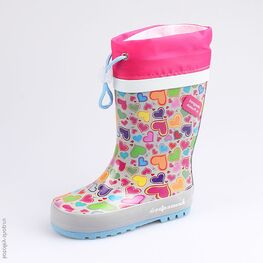366178-11 Резиновые сапоги для девочки сер-фук