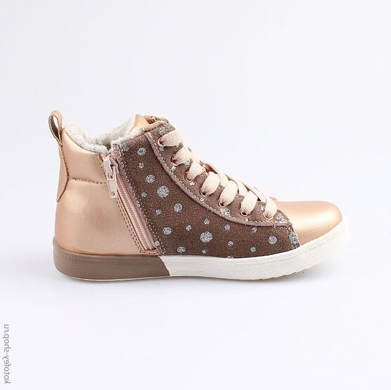 554043-32 Ботинки для девочки бронзовый фото №2