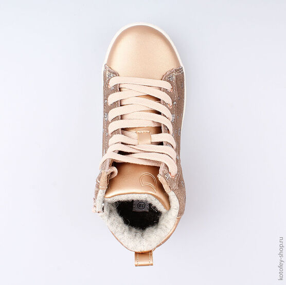 554043-32 Ботинки для девочки бронзовый фото №4