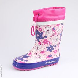 366174-11 Резиновые сапоги для девочки роз-фук