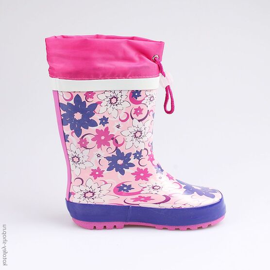 366174-11 Резиновые сапоги для девочки роз-фук фото №2