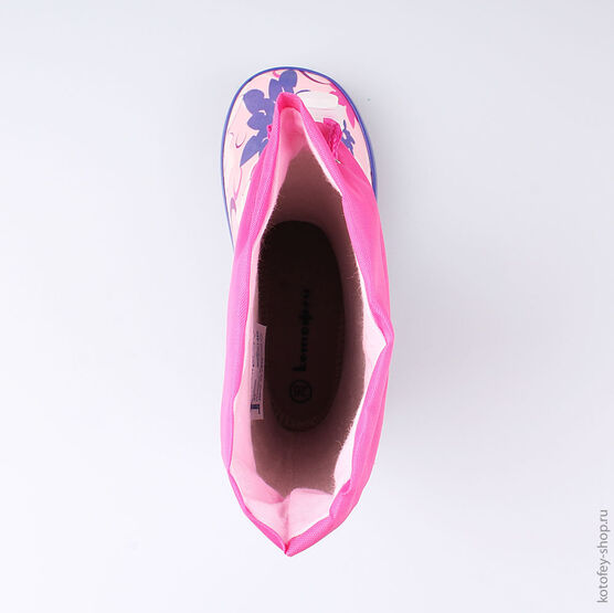 366174-11 Резиновые сапоги для девочки роз-фук фото №4