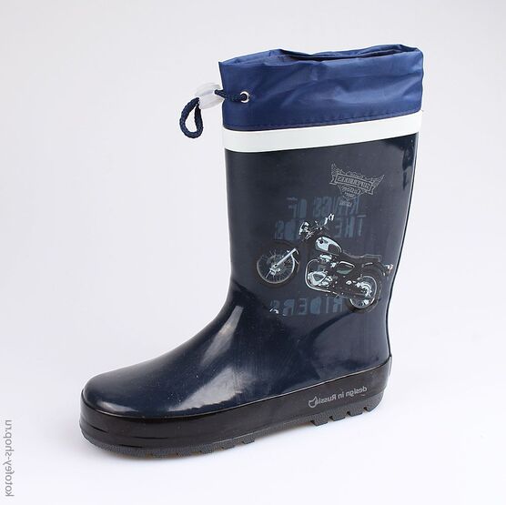 566163-11 Резиновые сапоги для мальчики син-чер