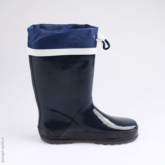 566163-11 Резиновые сапоги для мальчики син-чер фото №2