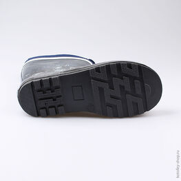 566163-11 Резиновые сапоги для мальчики син-чер фото №3