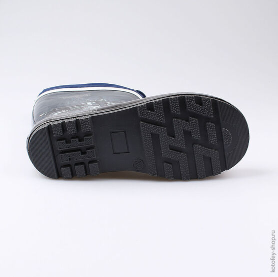 566163-11 Резиновые сапоги для мальчики син-чер фото №3