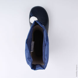 566163-11 Резиновые сапоги для мальчики син-чер фото №4