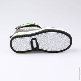 354033-32 Ботинки с LED-подсветкой для мальчики сер-зел фото №3