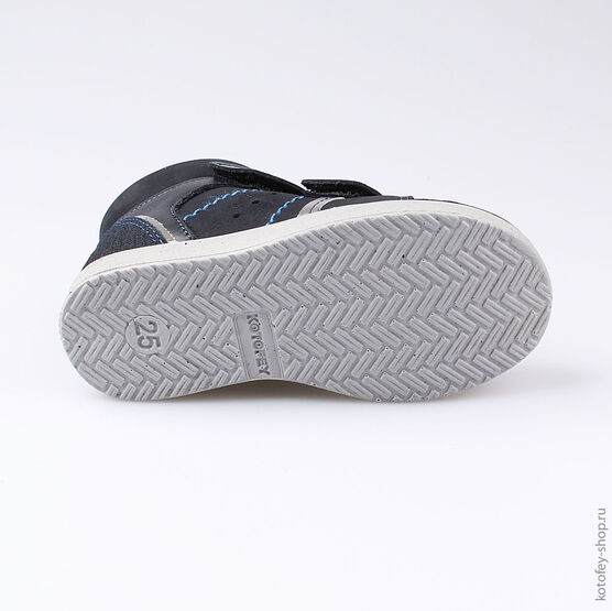 352192-32 Ботинки утепленные на весну/осень для мальчики светло-синий фото №3