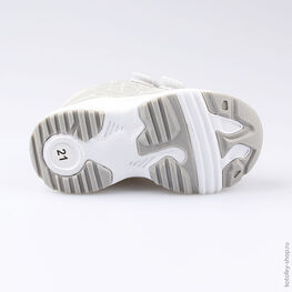 144092-71 Кроссовки с LED-подсветкой на цветочке для девочки серебрист. фото №3