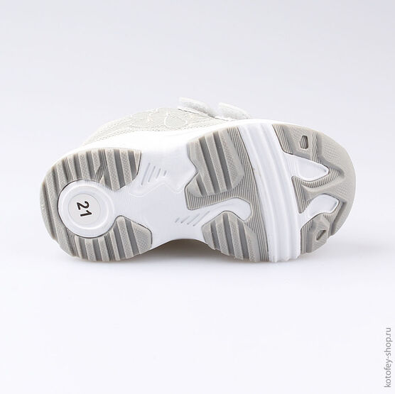 144092-71 Кроссовки с LED-подсветкой на цветочке для девочки серебрист. фото №3