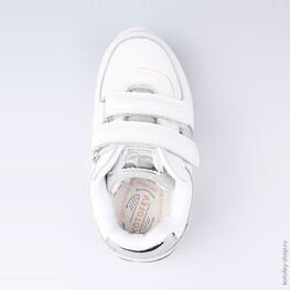 344192-71 Кроссовки на липучках для девочки белый фото №4