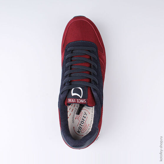 744120-72 Кроссовки на шнуровке для мальчики бордовый фото №4