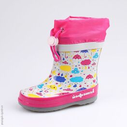 166091-11 Резиновые сапоги для девочки сер-фук