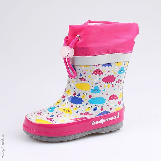 166091-11 Резиновые сапоги для девочки сер-фук