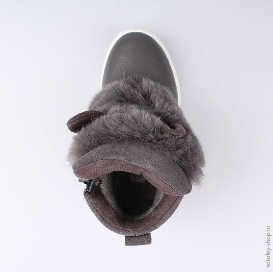 364026-32 Сапожки для девочки серый фото №4