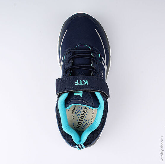 644206-71 Кроссовки на липучках для мальчики светло-синий фото №4
