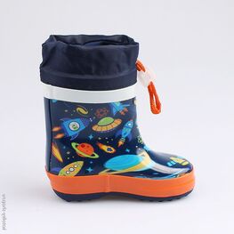 166094-11 Резиновые сапоги для мальчики син-ора фото №2