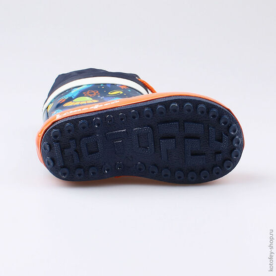 166094-11 Резиновые сапоги для мальчики син-ора фото №3