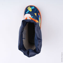 166094-11 Резиновые сапоги для мальчики син-ора фото №4