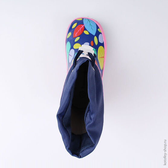 166092-11 Резиновые сапоги для девочки син-фук фото №4