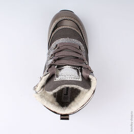 554039-31 Ботинки для девочки серый фото №4