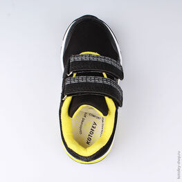 344197-72 Кроссовки для мальчики чер-жел фото №4