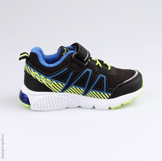 344198-72 Кроссовки с LED-подсветкой на подошве для мальчики чер-сал фото №2