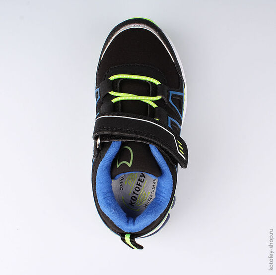 344198-72 Кроссовки с LED-подсветкой на подошве для мальчики чер-сал фото №4