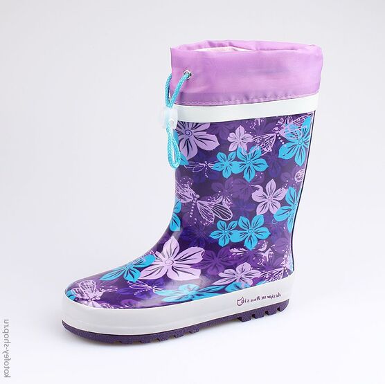 566155-11 Резиновые сапоги для девочки сир-фио