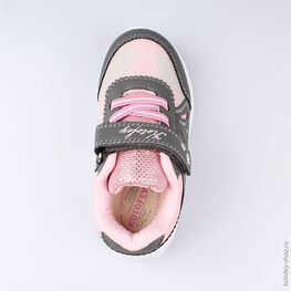 344200-72 Кроссовки для девочки сер-роз фото №4