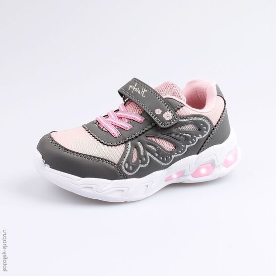 344200-72 Кроссовки для девочки сер-роз