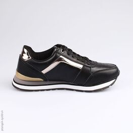 744117-72 Кроссовки на шнуровке для девочки черный фото №2