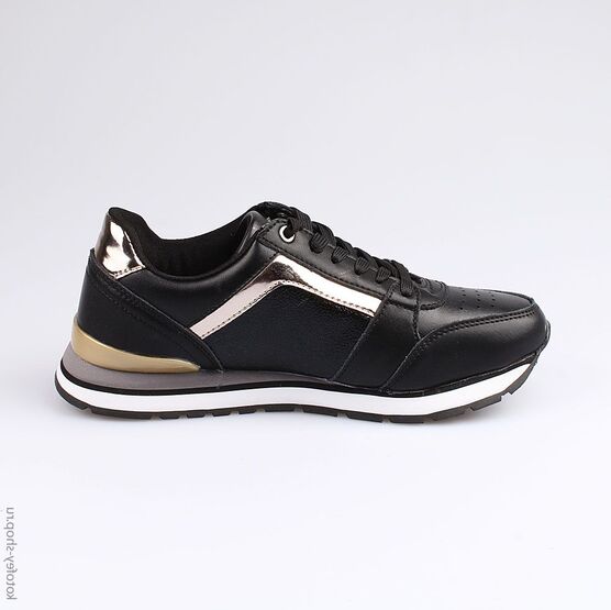 744117-72 Кроссовки на шнуровке для девочки черный фото №2