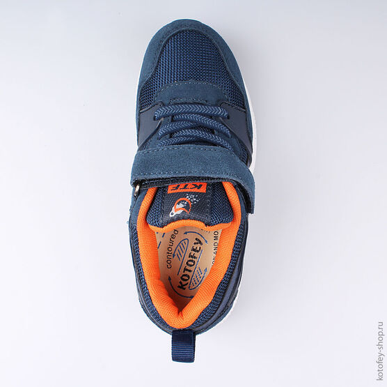 644208-71 Кроссовки на липучках для мальчики светло-синий фото №4