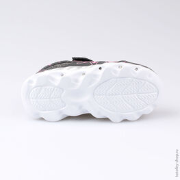 344201-71 Кроссовки с LED-подсветкой для девочки серый фото №3