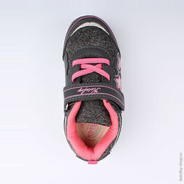 344201-71 Кроссовки с LED-подсветкой для девочки серый фото №4