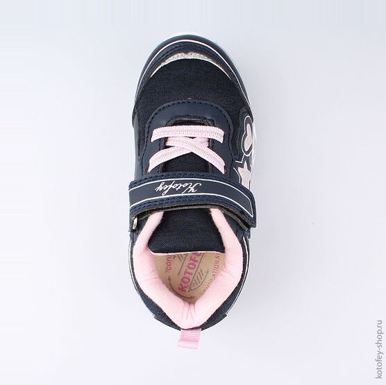 344201-72 Кроссовки с LED-подсветкой для девочки светло-синий фото №4